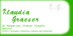 klaudia graeser business card